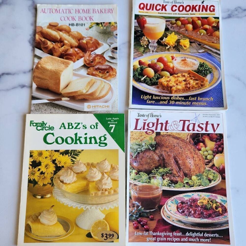 Vintage magazines bundle of four family circle ABCs of cooking Hitachi bread Tas